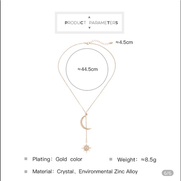 Star and Moon Necklace - Picture 5 of 5